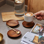 Teak Coasters - set of 4 - DWELL by CMFleck