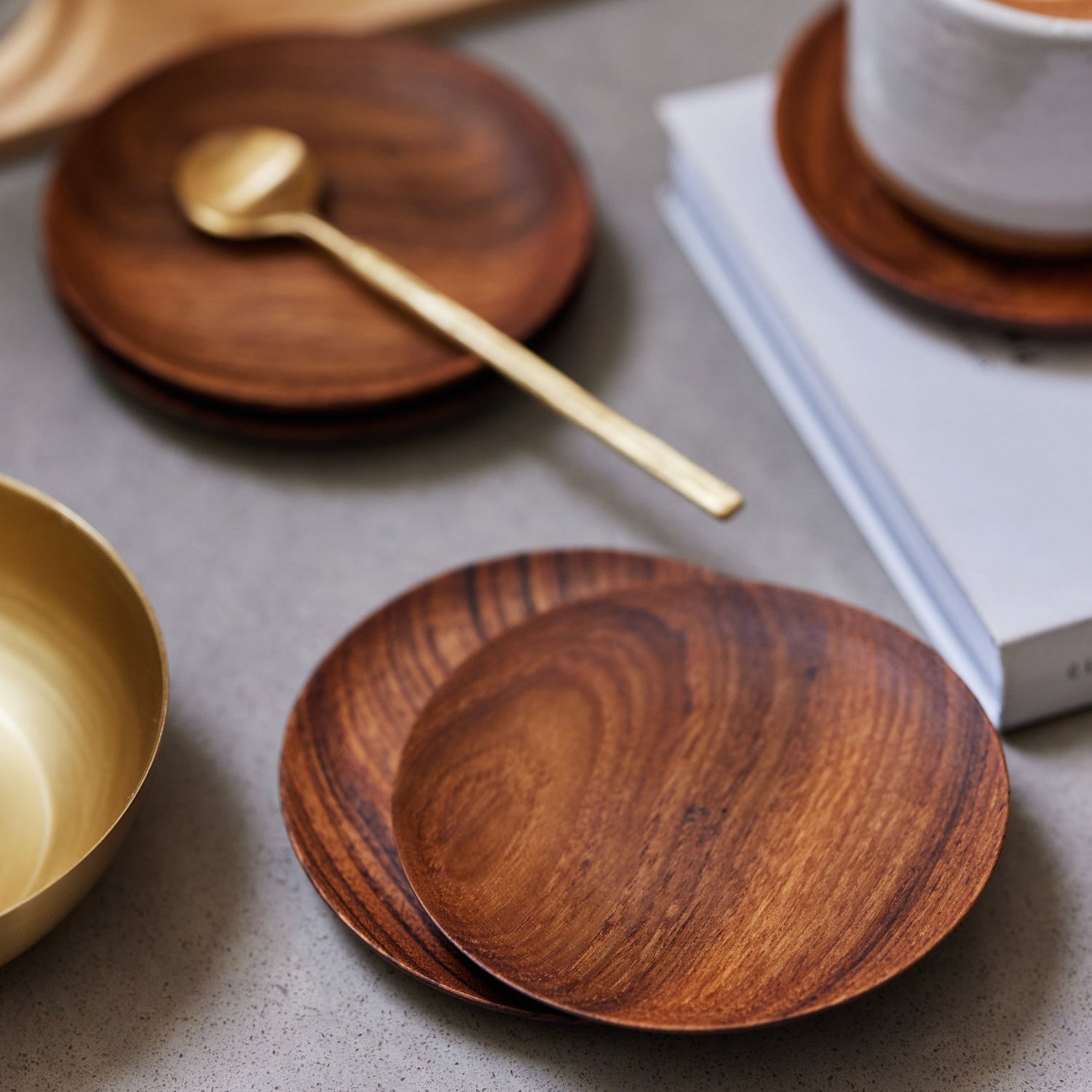 Teak Coasters - set of 4 - DWELL by CMFleck