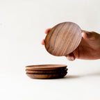 Teak Coasters - set of 4 - DWELL by CMFleck