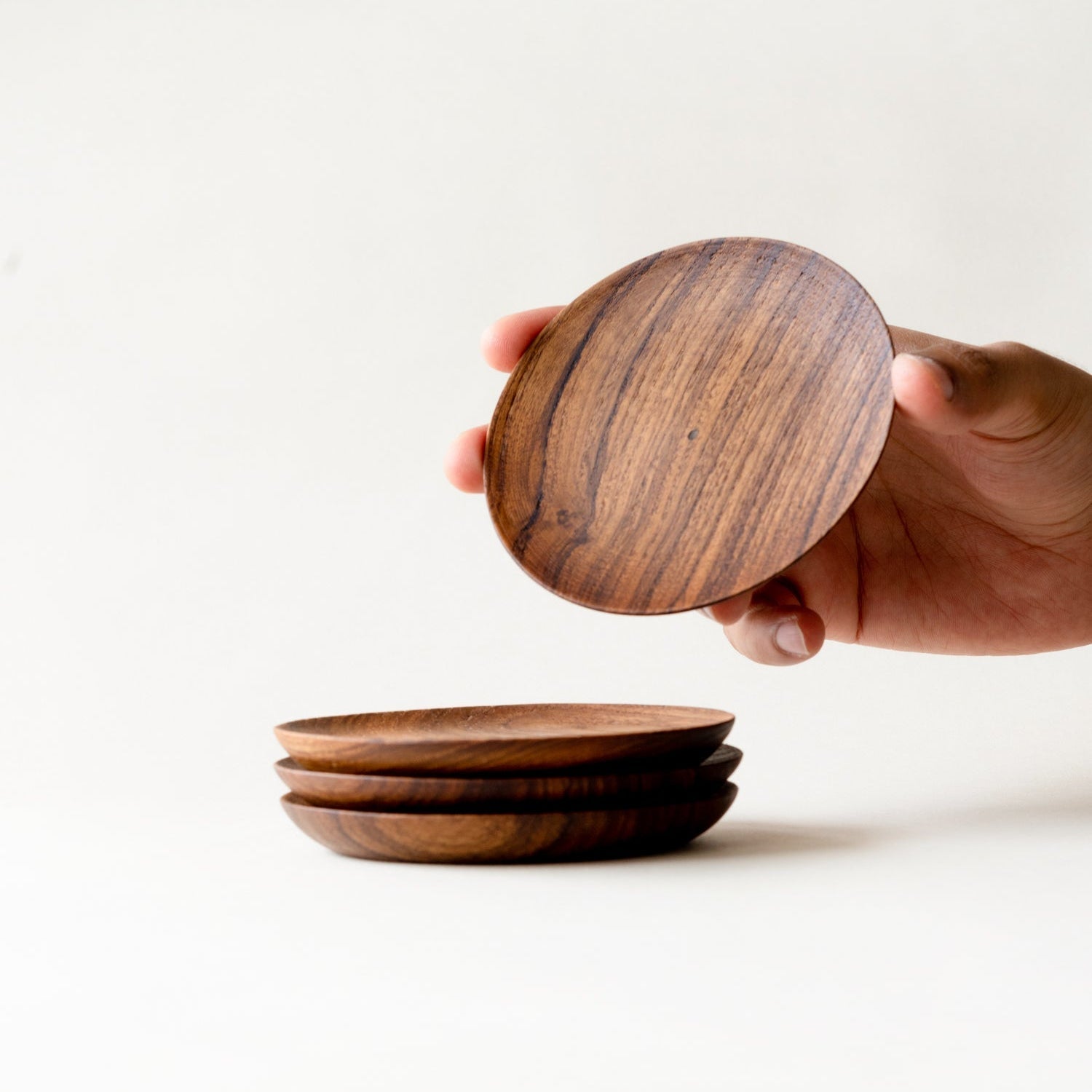 Teak Coasters - set of 4 - DWELL by CMFleck