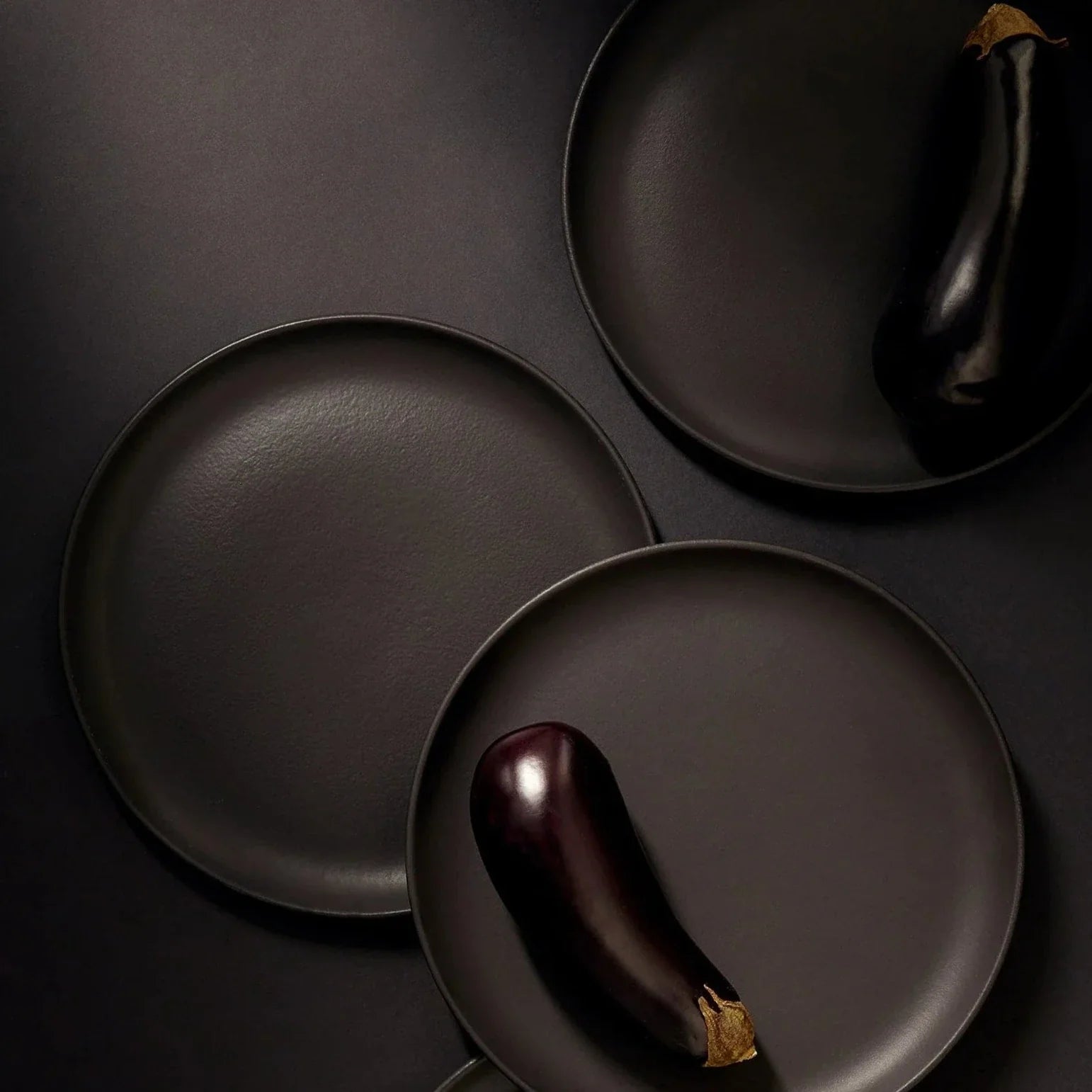 12pc Dinnerware set - Dinner Plate, Side Plate + Bowl - Matte Black - DWELL by CMGHARYAN Stoneware & More North America