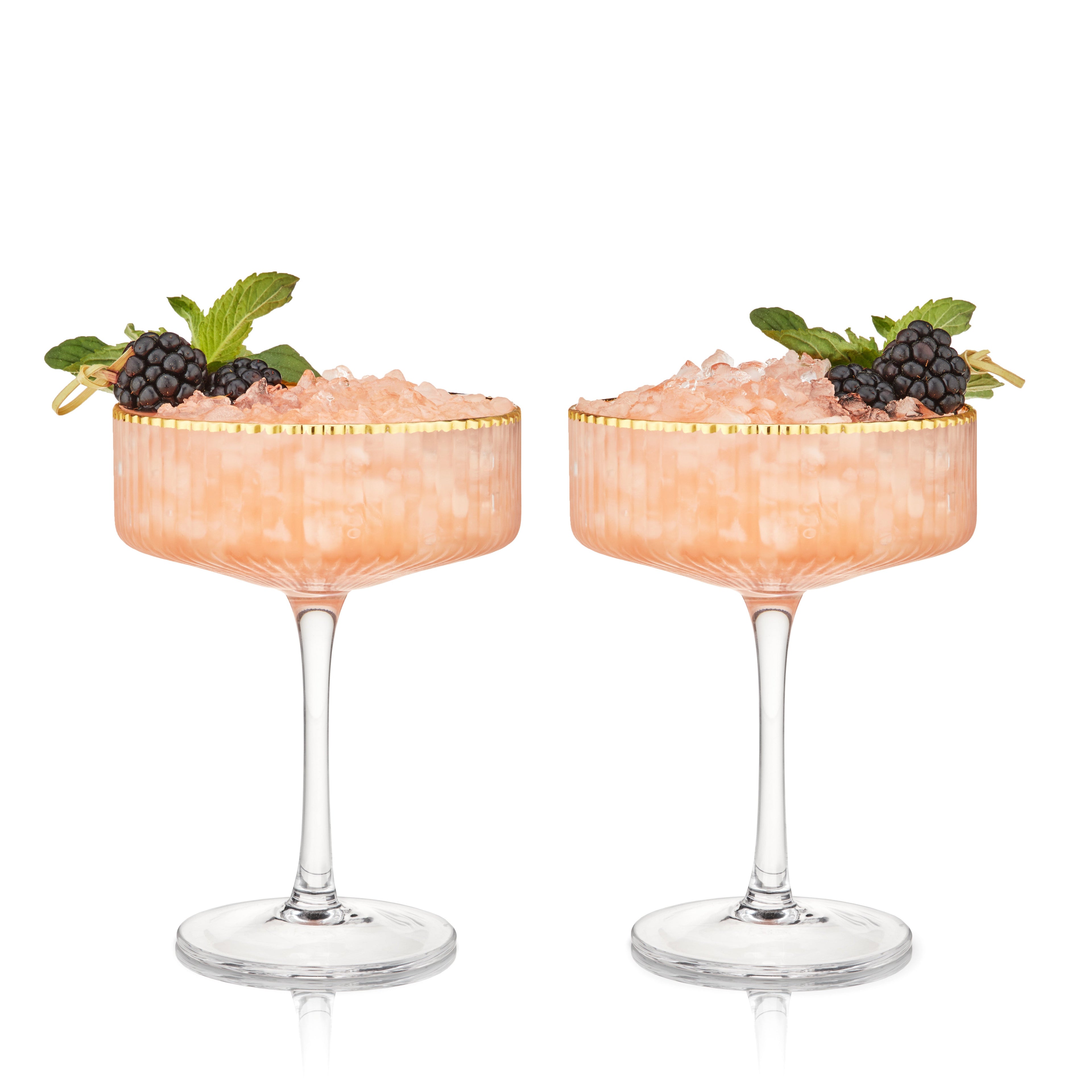 Meridian Crystal Coupe Glasses Set of 2