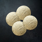 Hammered Brass Coasters Set of 4